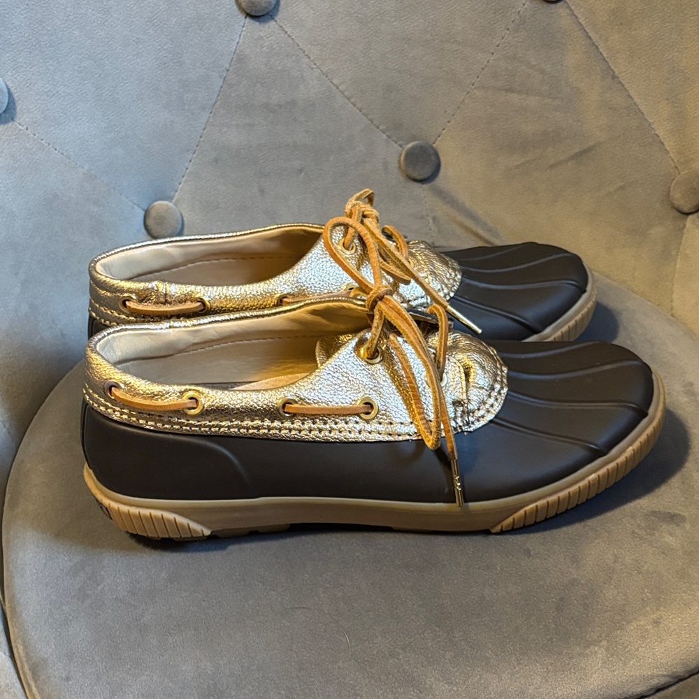 Michael Kors Women’s Duck Boots with Gold and Brown